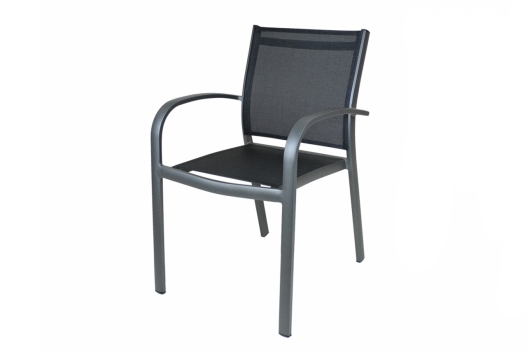 Peru Stuhl Aluminium, Eisengrau schwarz